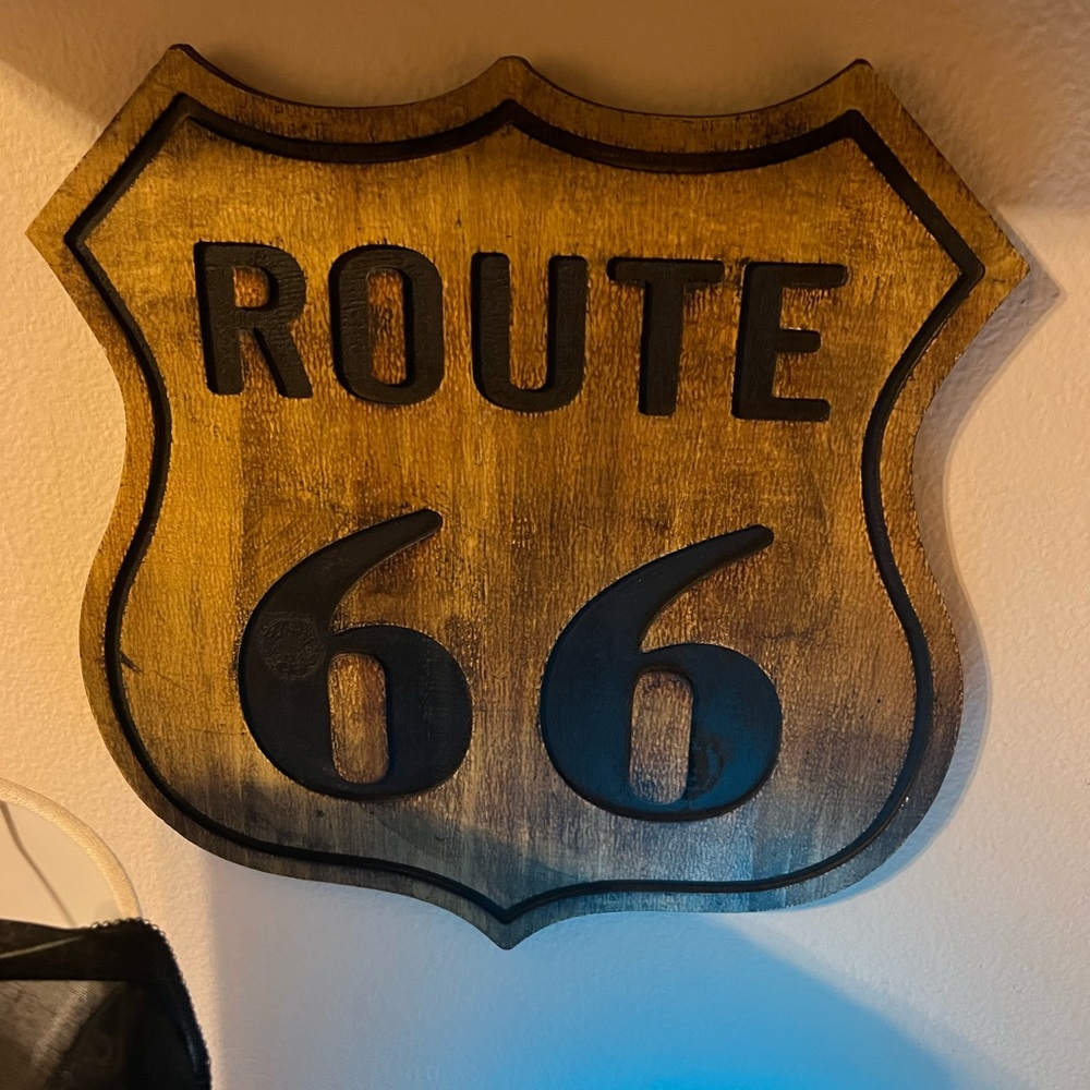 Route 66 wood decor